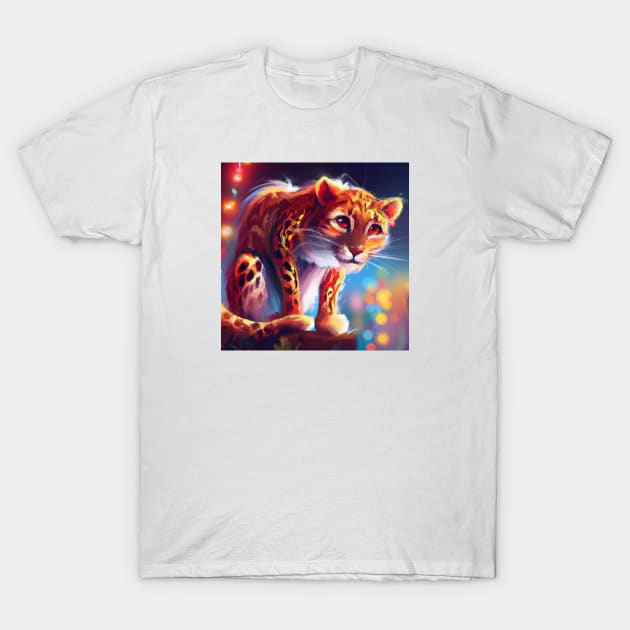 Cute Leopard Drawing T-Shirt by Play Zoo